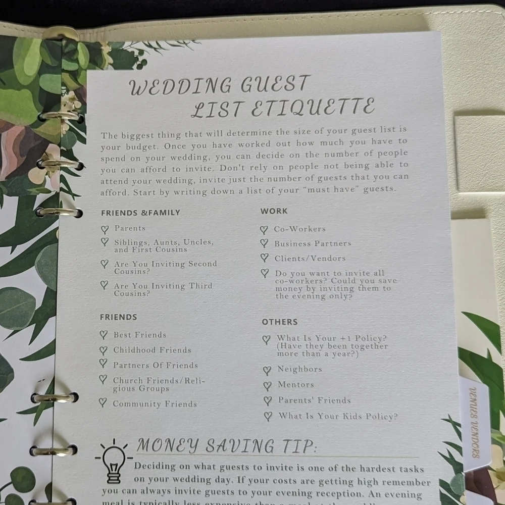 Wedding Planning Notebook